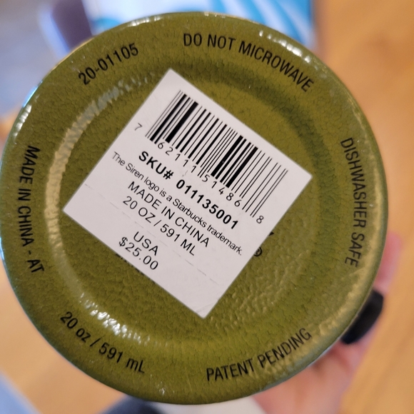 Starbucks Green Travel Mug with Black Handle - Picture 3 of 10